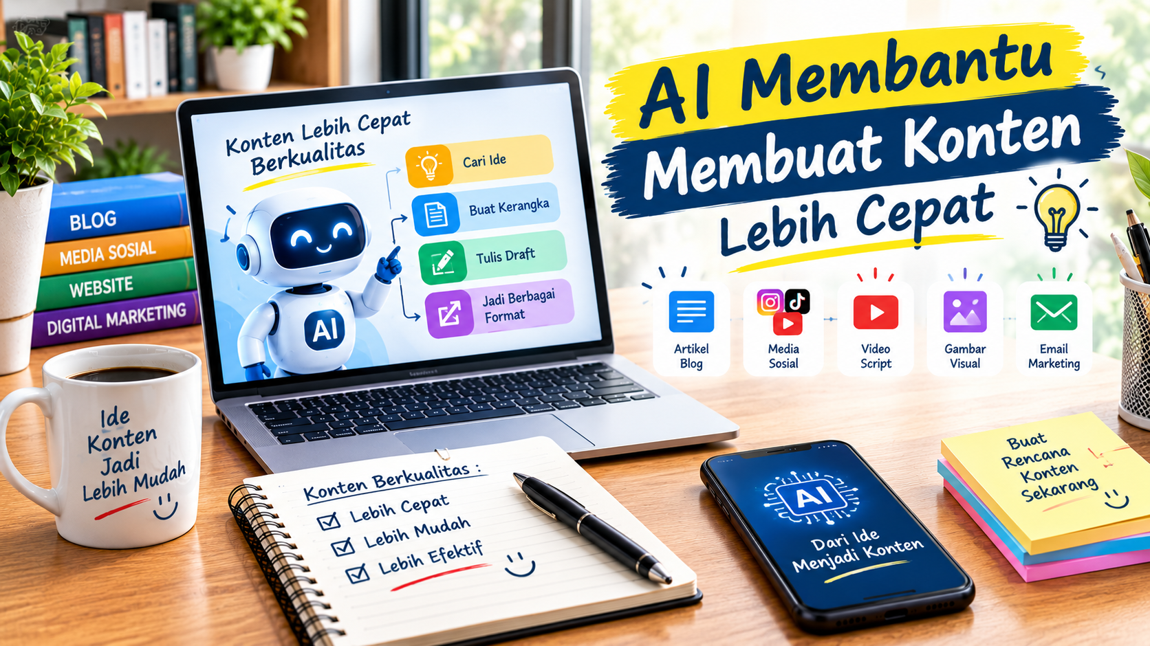 Cara AI Membantu Membuat Konten Lebih Cepat